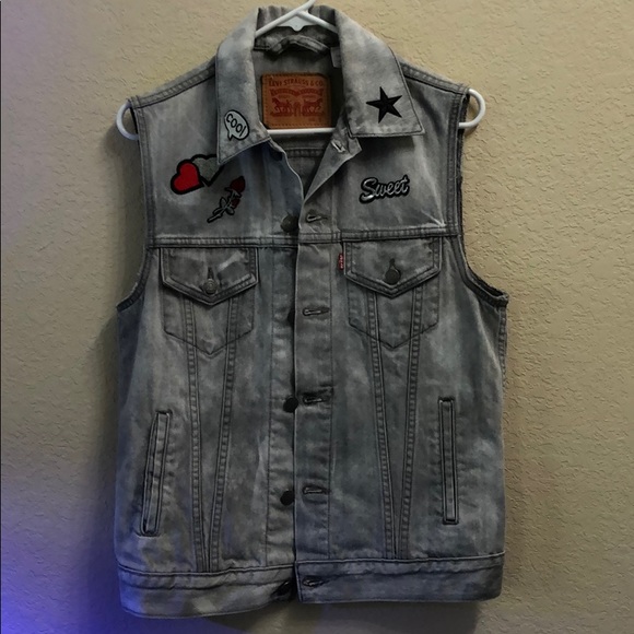 Grey patch Jean jacket - Picture 3 of 3